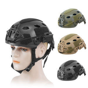 BOOIU ยุทธวิธี PJ หมวกกันน็อก High Cut อิรัก 50-53 ซม.เด็กหมวกกันน็อก Wendy Rail กีฬากลางแจ้งการล่าสัตว์อุปกรณ์ป้องกัน