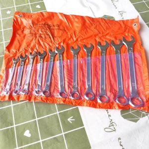 Diamond Kunci Ring Pas 8-22 Mm Set 11 Pcs + Tas plastik Ring-Pas Kunci Pas Diamond Set 11 Pcs no. 8 - 22 Tas plastik Murah Kunci Pas Bengkel Satu set Plus Tas kantong Praktis