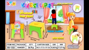 [ABANG] Kursi Mini Bangku Lipat Portable Praktis Kursi Anak Plastik Tebal SNI Murah