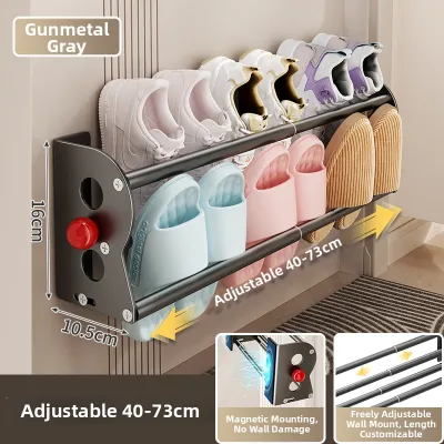 MEIZHUFU | Magnetic Stretchable Wall-Mounted Shoe Rack No Drilling