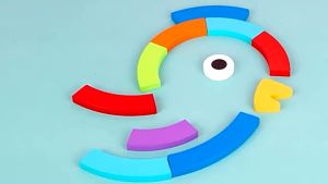 [SG Instock] Wooden Rainbow Blocks Assembly Puzzle Board for Kids Geometric Brain Teaser Shapes Tangrams Toy