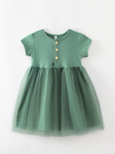 Childrens Princess Skirt Baby Summer Outfit 2025 New Style Net Dress Baby Summer Fashionable Princess Dress Family Matching