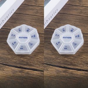 Portable Mini Travel Medicine Storage Box 7-Day Tablet Organizer Compact Pill Container for On-The-Go Convenience