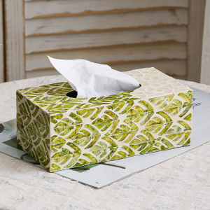 Handmade Tissue Box Cover Color Shell Design Decorative Tissue Box Holder Rectangular Pumping Paper Box
