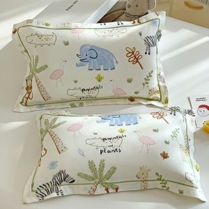 Luxury Tencel Cartoon Printing Pillowcase Wash Ice Silk Pillow Case 100% Tencel Soft and Smooth Touch Pillow Cover for Children