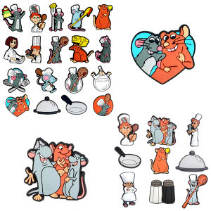 Hot Toys | 9/18/50pcs Ratatouille Cartoon Shoe Charms for Kids Sandals Classic Shoe Accessories Decorations Pins Party Birthday Child Gifts