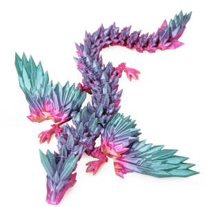 3D Printed Flying Dragon Model with Wings Jointable Dragon Toy Creative Childrens Play Dolls Realistic Simulation Animal Toys