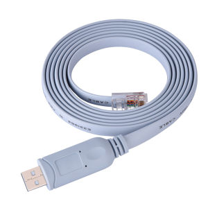 Cáp USB2.0 Di Động Từ Đầu Đực Sang Đầu Đực RJ45 CAT5 Màu Xanh Nhạt 18m/6ft Dành Cho Bộ Chuyển Mạch Cisco - Bộ Chuyển Đổi Mạng Phẳng