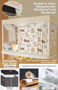 Gaorui | Privacy Light Blocking Dorm Bed Curtain For Single Bed Bunks