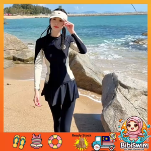 BIBISWIM Swimming Suit For Women Swimsuit Swimwear Beachwear 4 Piece Baju Renang Perempuan Muslimah