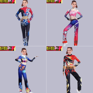 Aerobics Performance Costume Fitness Broadcast Gymnastics Competition Outfit Oxygen Pedal Aerobics Cheerleading Performance