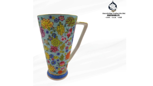 景德镇珐琅彩陶瓷杯子/欧式陶瓷马克杯杯子 JingDeZhen Enamel Painted Floral Ceramic Cup / European-style Floral Ceramic Cup