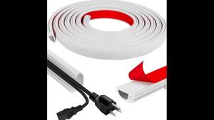 2M/3M Arc Chống Đùn Tự Dính Dây Sàn Bao Da Nối Dài Ống Bảo Vệ Cáp PVC Nhà Dây Tổ Chức