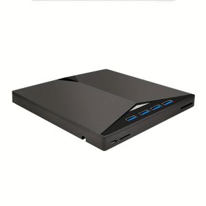 Đầu Đọc Ghi Đĩa DVD Ngoài USB 3.0 Cho Máy Tính Xách Tay Windows 7/8/10/11 Loại Khay Hỗ Trợ DVD-RW DVD+RW