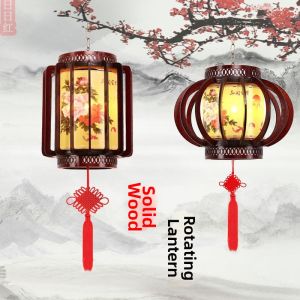 TONGGUMO | Rotating Real Wood Classic Style New Chinese Palace Lamp