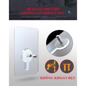 10 Miếng Dán Tường Kèm Ốc Đinh Vít 10 mm- Không Cần Khoan Tường Treo Tranh Treo Kệ