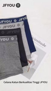 JFYOU BOXER PRIA PREMIUM - Katun 95% Lembut & Breathable - Celana Dalam Pria Nyaman Seharian