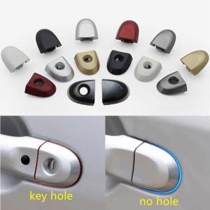 ล็อคประตูปกคลุมด้วยรูกุญแจซ้ายขวาด้านนอกจับหมวกฝาสำหรับนิสสัน Tiida มีนาคม IV Micra K13 JUKE F15 Cube Z12 2010-19