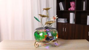 Tabletop Fountain Ornaments humidifier Home Gardening Decoration Rockery Water Fountain Crafts Gifts Desktop Decoration Creative Decorations Christmas gifts