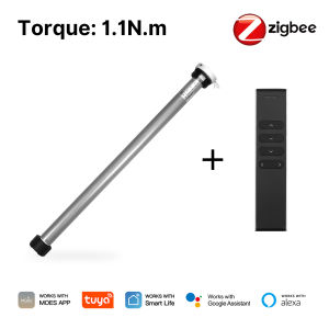 MOES Tuya Automatic Smart Zigbee Roller Shade Blinds Motor for 38mm Tube Remote Control work with Smart Life Alexa Google Home