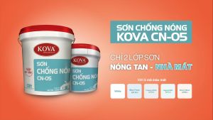 Sơn Chống nóng KOVA CT-04 Chính Hãng (4.5 lít - 18lít). Giảm nhiệt độ bề mặt tiếp xúc trực tiếp với nắng từ 8-25 độ C