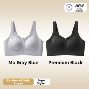 MiiOW | High-Strength Shock-Absorbing Sports Bra for Yoga Fitness Running with Side Support and Front Zipper
