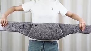 1Pcs Heating Waist Belt Electric Heated Waist Belt Portable Heating Pad with Hand Pockets Three Temperature Control