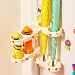 New Rotating Umbrella Storage Rack Suction Cup Wall Mounted Entrance Hall Placement Stand Home Entrance Organizer Umbrella Holder