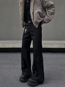 Cleanfit American High Street Casual Loose Straight Leg Mens Pants Splicing Design Slimming Micro Flared Vibe Trousers