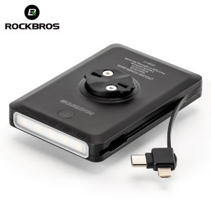 ROCKBROS Bicycle Front Light Waterproof 5000mAh Cycling Head Light Multifunction Type-C Rechargable Power Bank Camping Light