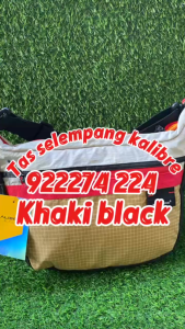 Tas Selempang Pria Kalibre Travel Pouch Hemlock 05 Khaki Black 4L Kalibre 922274224