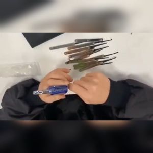 24-IN-1 Locksmith Transparent Visible Practice Padlock Lock Training Skill Stainless Steel Lock Picks Tool Set