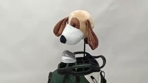 Golf Head Cover Cute Dog Headcover Universal Fit for 460cc Driver & Fairway Wood Unique Golf Equipment Perfect Golf Gift