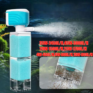 Automatic Aquarium Filter System 4/6/15/20/25/35/45W Fish Tank Oxygenated Water Circulation Anti Backflow Fish Water Pump