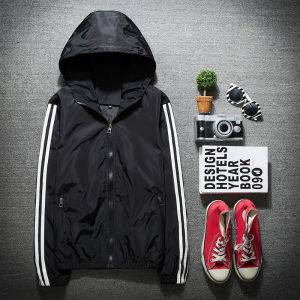 Áo Khoác Thể Thao Dày Chống Gió Cho Nữ Học Sinh Trung Học Cơ Sở Thời Trang Xuân Thu Đông Dài Tay Có Mũ Trùm Đầu