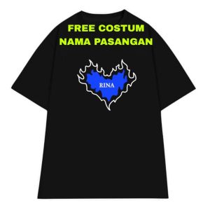 KAOS VIRAL BUCIN BLUE LOVE FREE COSTUM NAMA PASANGAN MU
