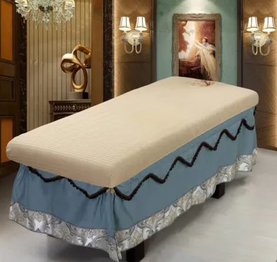 2015 Mẫu Mới Cao Cấp Giường Massage Làm Đẹp Chăm Sóc Sức Khỏe SPA Giường Đơn Màu Nguyên Chất Cotton Giường Phủ Cotton Nguyên Chất
