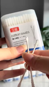 200Pcs Baby Safe Disposable Cotton Swabs Double Head Cotton Buds Cotton Tipped Applicator For Nose Ears Cleaning 棉签