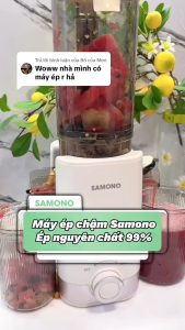 (BH 1 năm) Máy ép chậm Samono SW- JCS40 miệng ống 98mm-Công suất 150W Máy Ép Trái Cây Kiệt Bã Dùng Cho Gia Đình