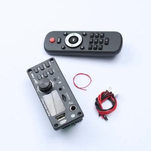 Bo Mạch Giải Mã Âm Thanh Bluetooth MP3 Với Bộ Khuếch Đại 2*50W Nguồn DC 7-24V Đầu Phát MP3 Không Dây USB Cho Ô Tô Khe Cắm Thẻ TF Radio FM USB Tích Hợp Micro