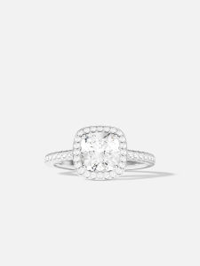 Elegant Single Gemstone Ring White Sugar Cube