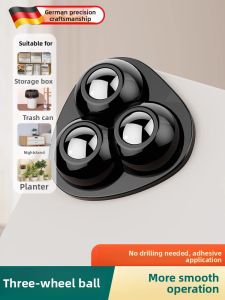 MONLEYTA | German Ball Bearing Universal Wheels Sticky Steel Ball Silent Furniture Base Roller Feet No Drilling Required