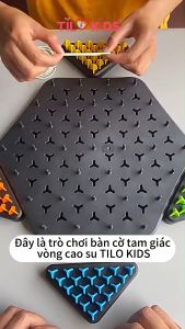 Đồ chơi bàn cờ tam giác vòng cao su trò chơi chuỗi tam giác cho 2-4 người TILO KIDS tăng tương tác suy luận cho bé