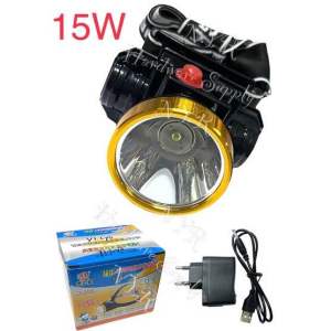 Headlight Led 15w Lampu Kepala Terang Rechargeable Headlight