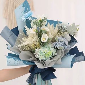 20 Lembar Kertas Buket Bunga Cellophane Dua Warna Flower Wrapping Paper Bi Color 2 Warna Ecer KB6018