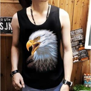 ShopAoi - Singlet Elang Galak / Kaos tanpa lengan / Kaos Dalam / Singlet Pria / Lekbong