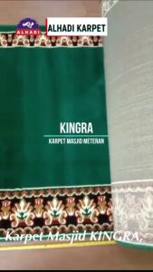 Alhadi Karpet Masjid KINGRA METERAN Ukuran 100 x 120cm Tebal 12mm Sajadah Mushola Bulu Lembut Empuk