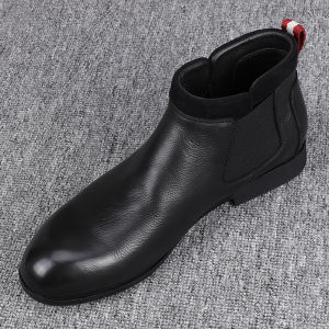 High-End Pure Leather Mens Shoes Spring Autumn New High-Top Casual Leather Shoes Fashionable Mens Footwear Cowhide Top Layer