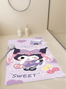 Bathroom Anti-Slip Suction Cup Mat Cartoon Kuroko Bath Mat Shower Floor Pad for Children And Adults Bathing Slip Resistant Pad