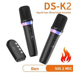 DS-K2 Bluetooth 5.3 Micro Năng Động Không Dây Có Đèn RGB KTV DSP Hệ Thống Trộn 3.5Mm Aux Loại C Bộ Khuếch Đại Cho Karaoke Đồng Hành